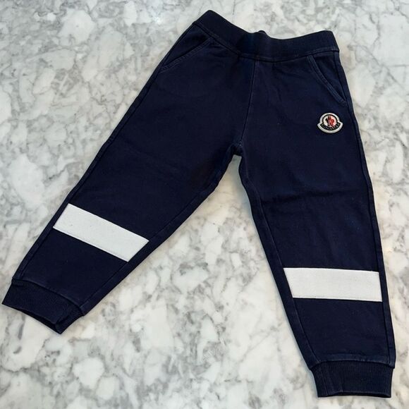 MONCLER NAVY LOGO JOGGER SWEATS 3A - Picture 1 of 8